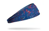 Blue Red Gray Splatter Big Bang Lite Headband sold by JUNK Brands