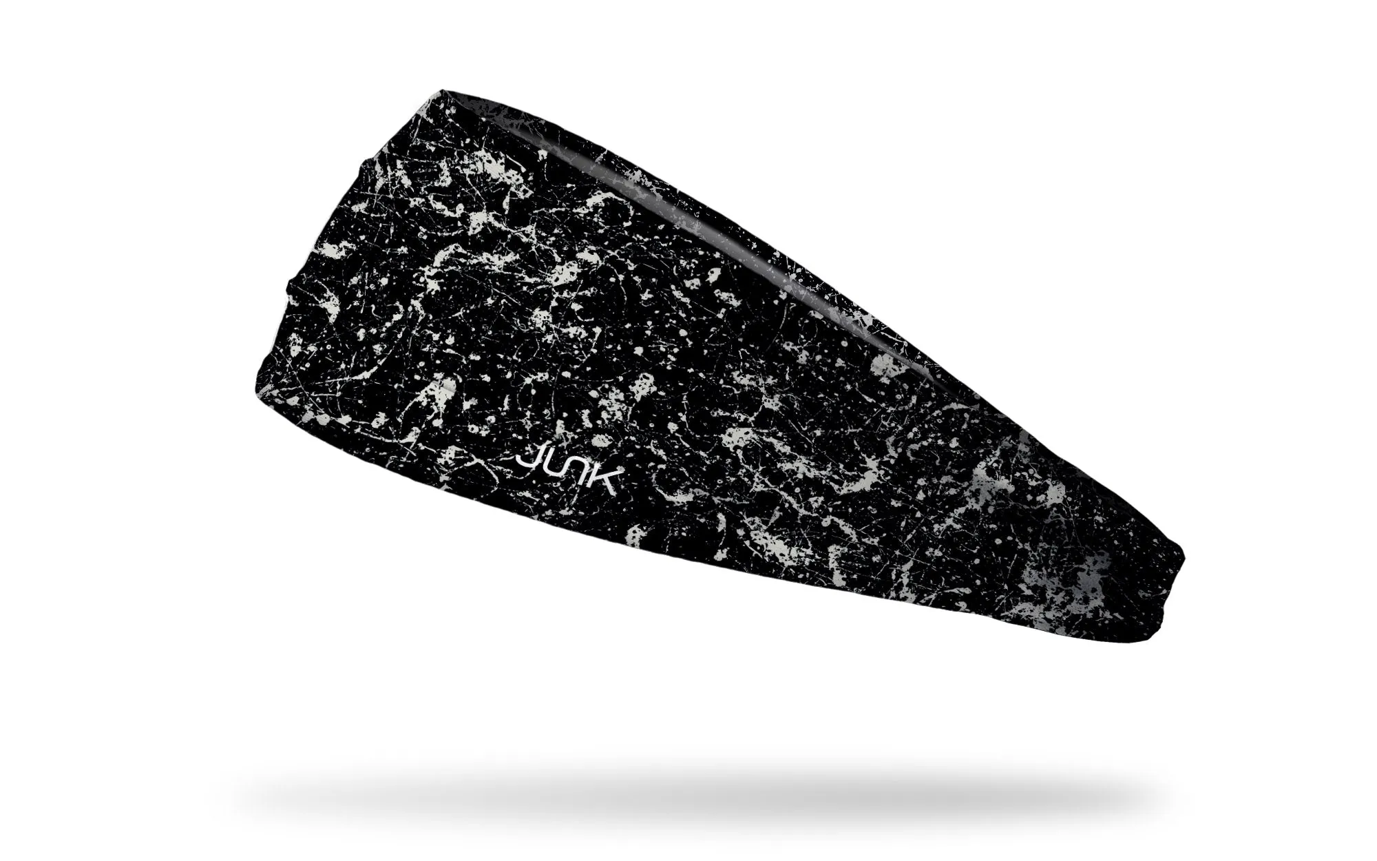Black Silver White Splatter Big Bang Lite Headband sold by JUNK Brands