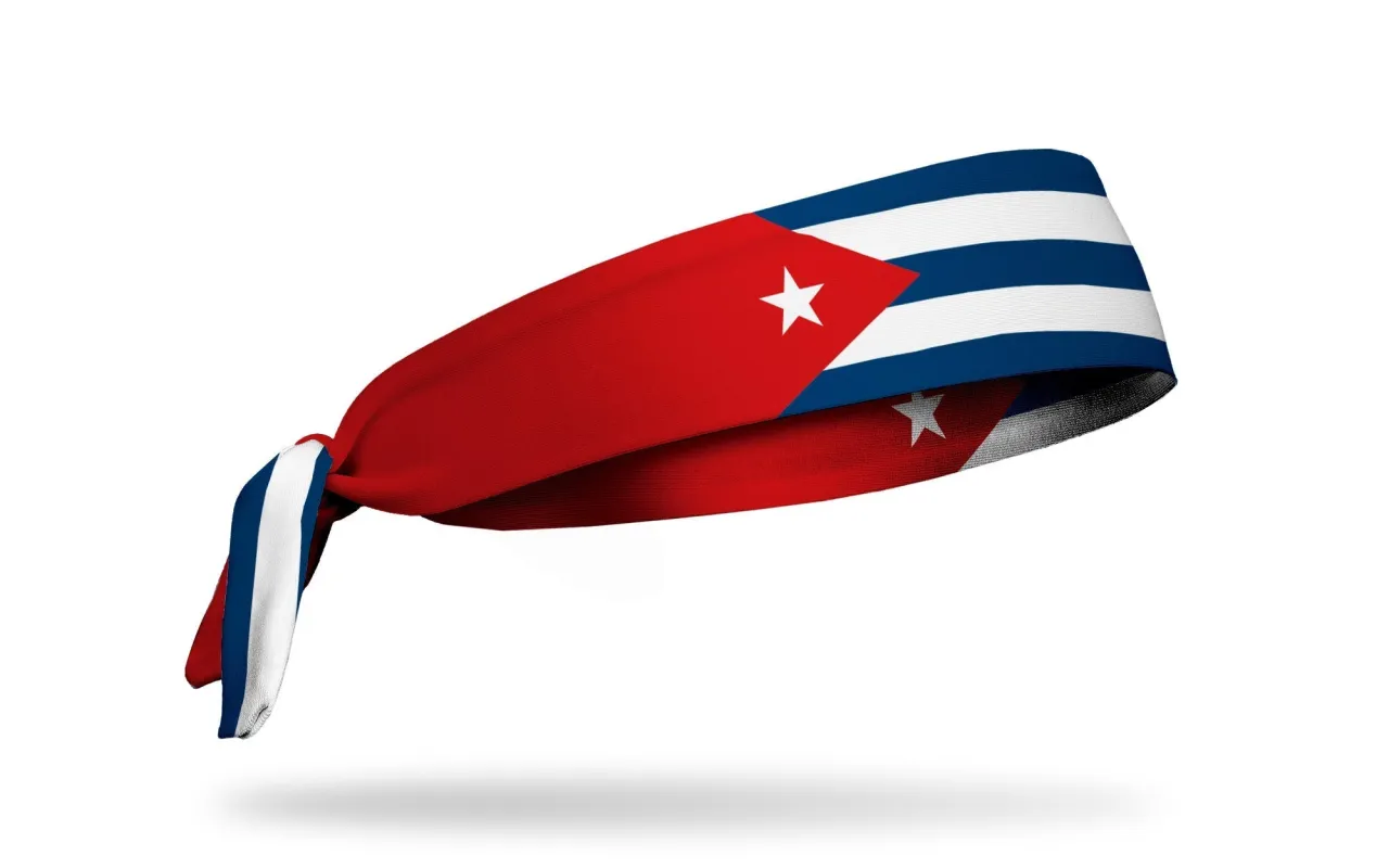 Cuba Flag Tie Headband sold by JUNK Brands