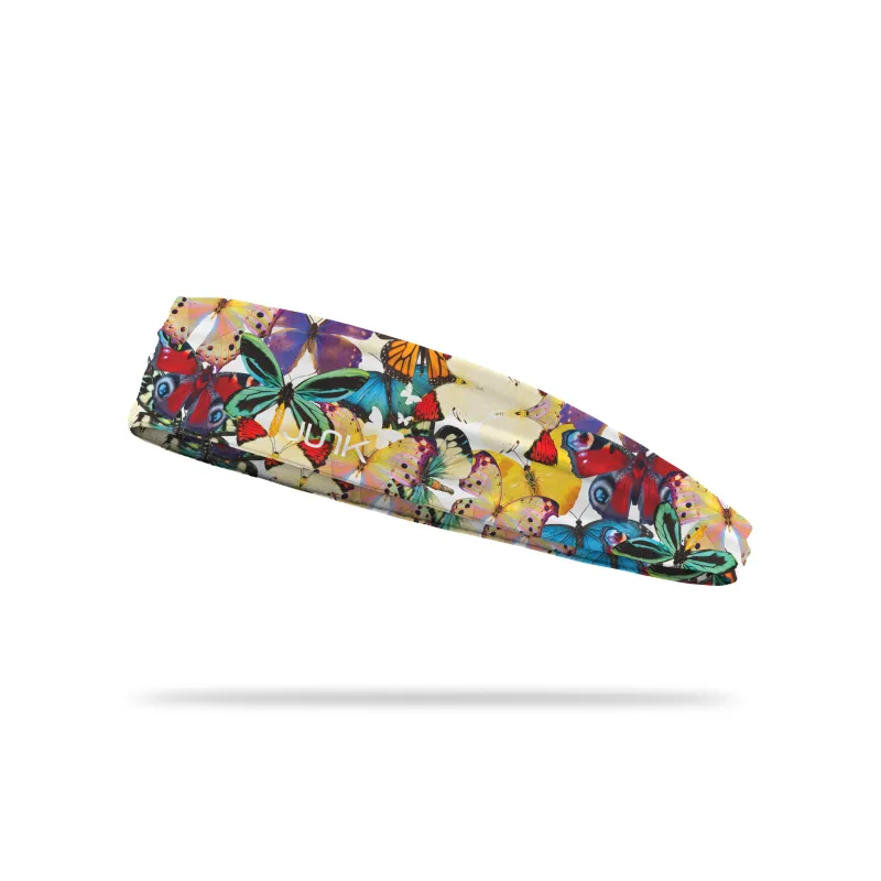 Brittany Allen: Multi Butterfly Infinity Headband sold by JUNK Brands