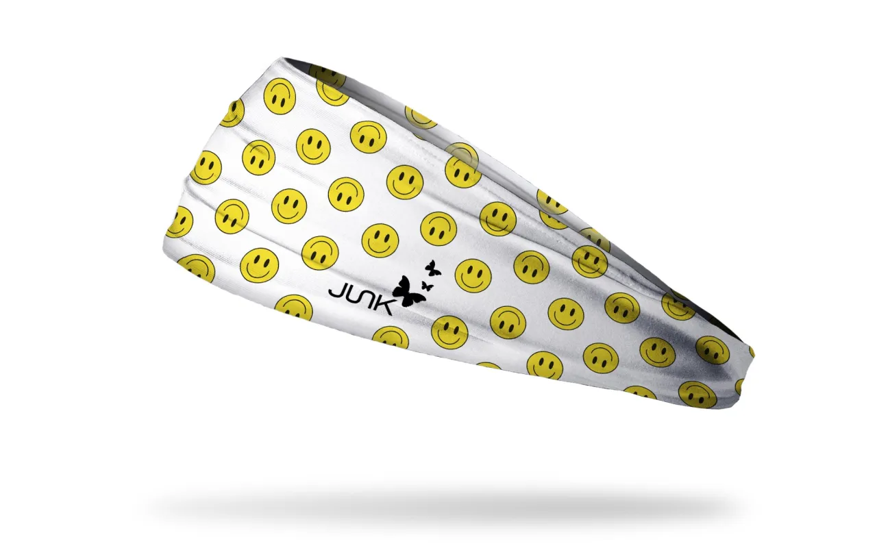 Brittany Allen: Be Happy Big Bang Lite Headband sold by JUNK Brands