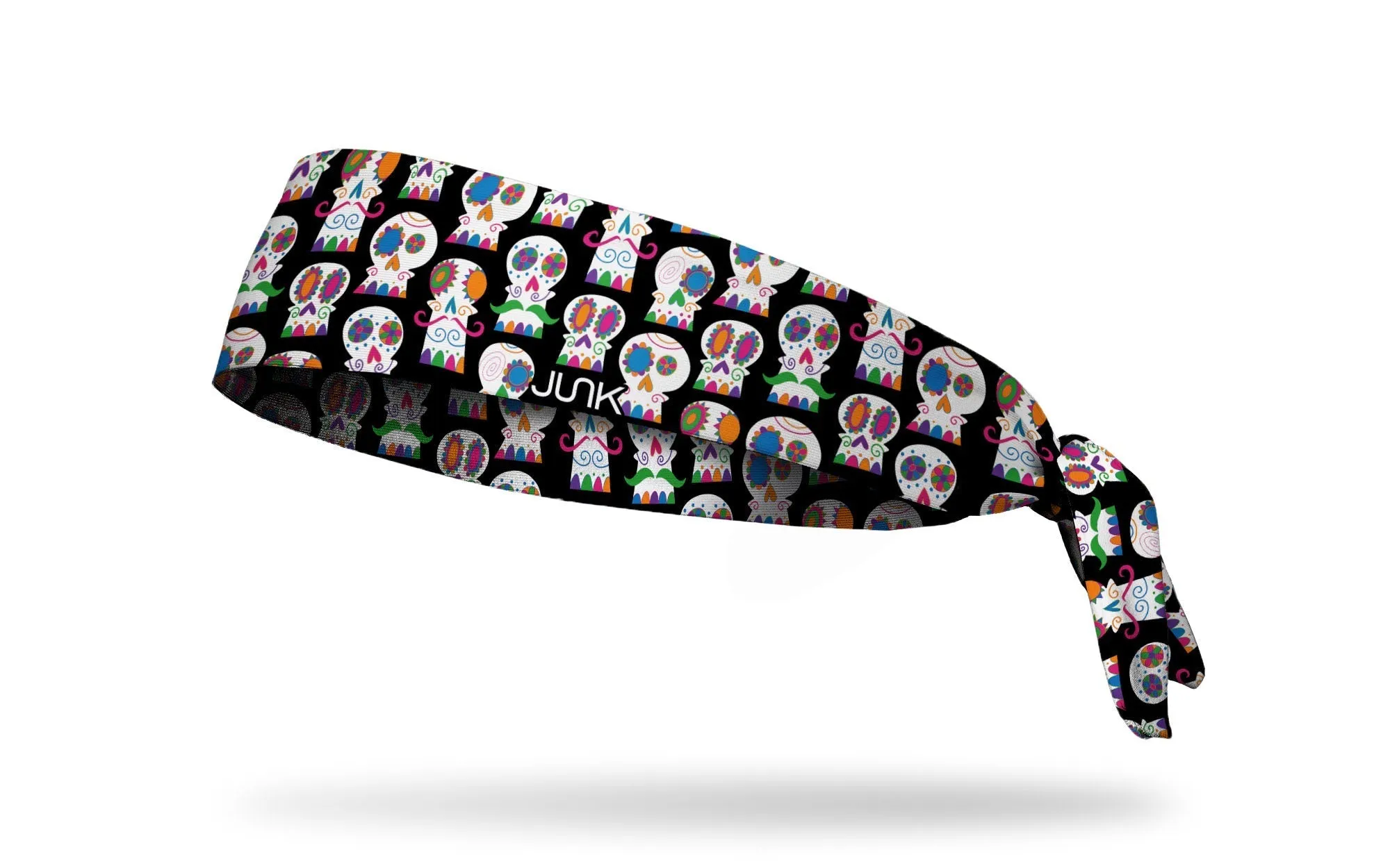 Sugar Skulls Tie Headband sold by JUNK Brands