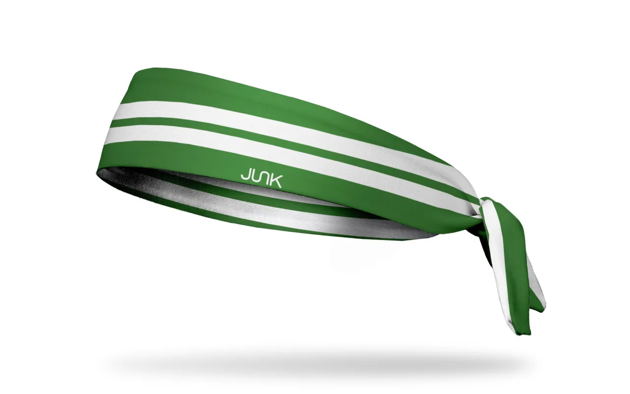 Varsity Stripe (Green) Tie Headband sold by JUNK Brands
