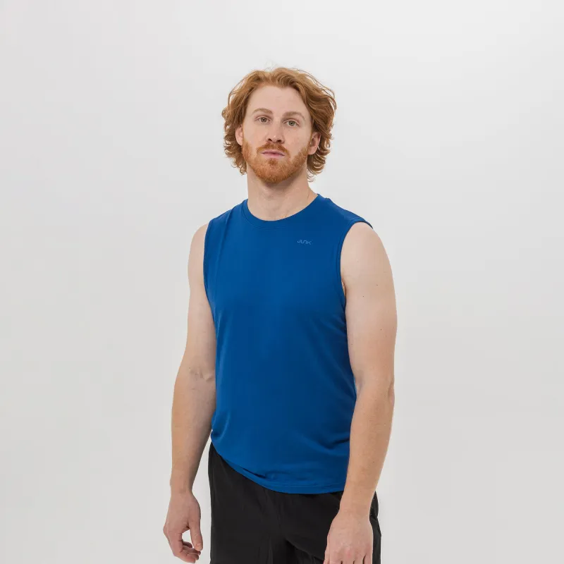 Men's Breakthrough Tank: Midnight Blue sold by JUNK Brands