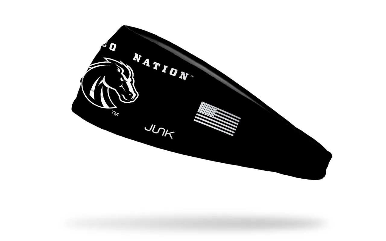 Boise State University: Black Out Big Bang Lite Headband sold by JUNK Brands