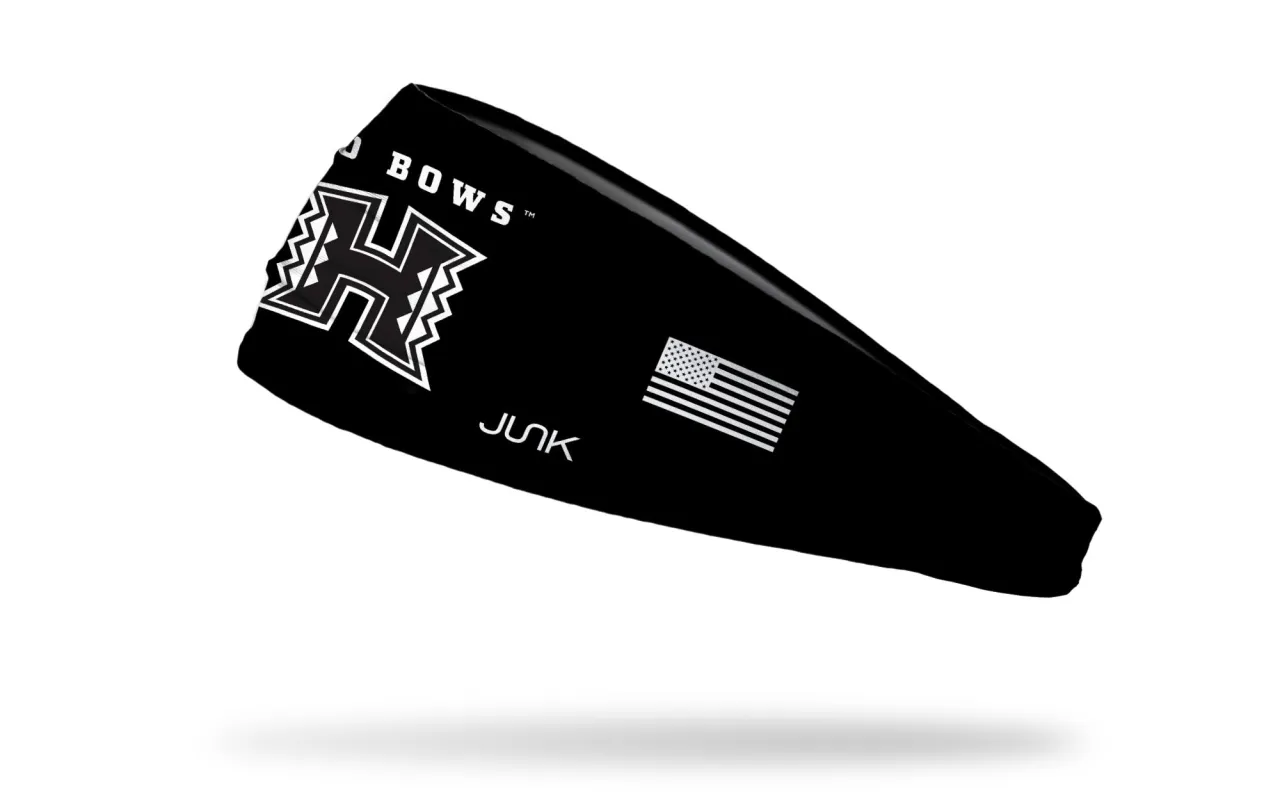 University of Hawai'i: Black Out Big Bang Lite Headband sold by JUNK Brands