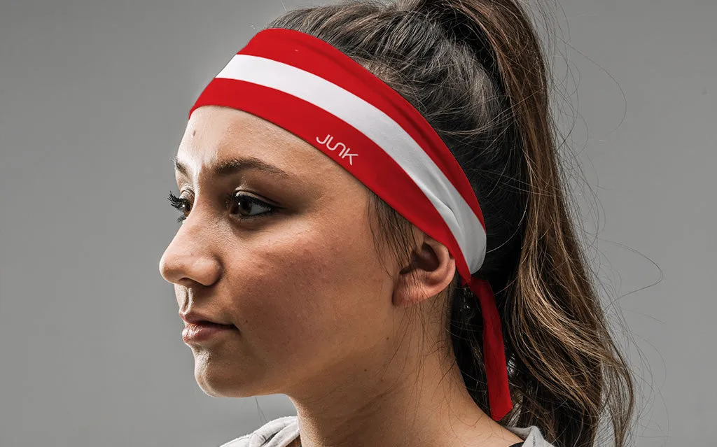 Denmark Flag Flex Tie Headband sold by JUNK Brands product image thumbnail 3