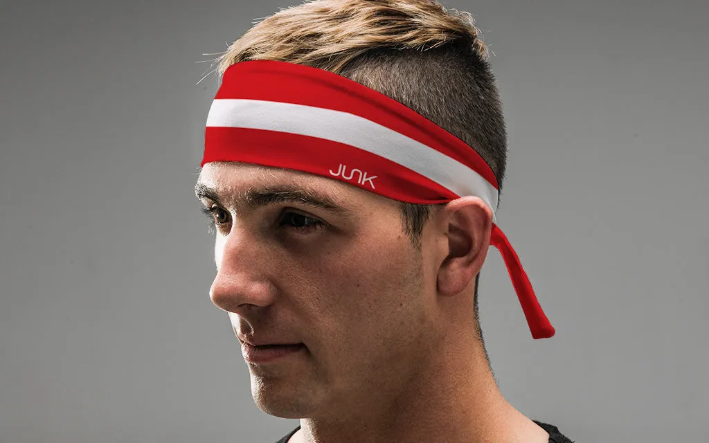 Denmark Flag Flex Tie Headband sold by JUNK Brands product image thumbnail 4