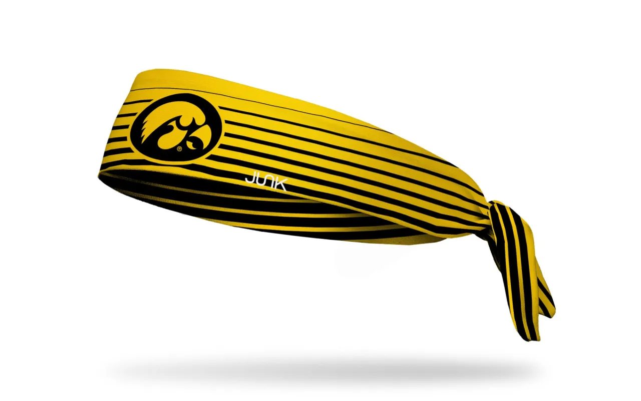 University of Iowa: Gradient Stripe Flex Tie Headband sold by JUNK Brands