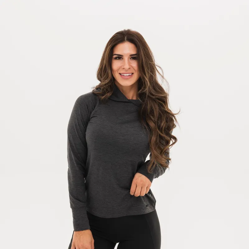 Women's Breakthrough Hoodie: Charcoal Heather sold by JUNK Brands