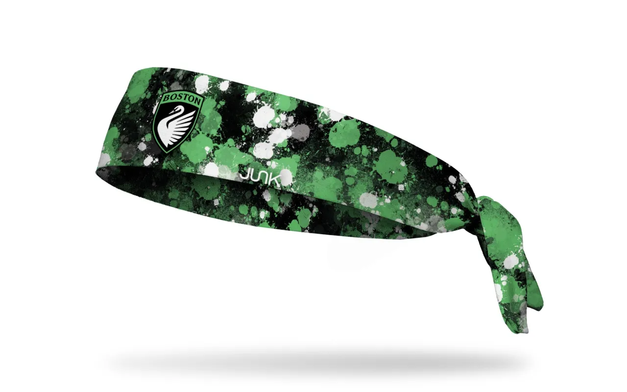 Boston Legacy FC: Splatter Flex Tie Headband sold by JUNK Brands
