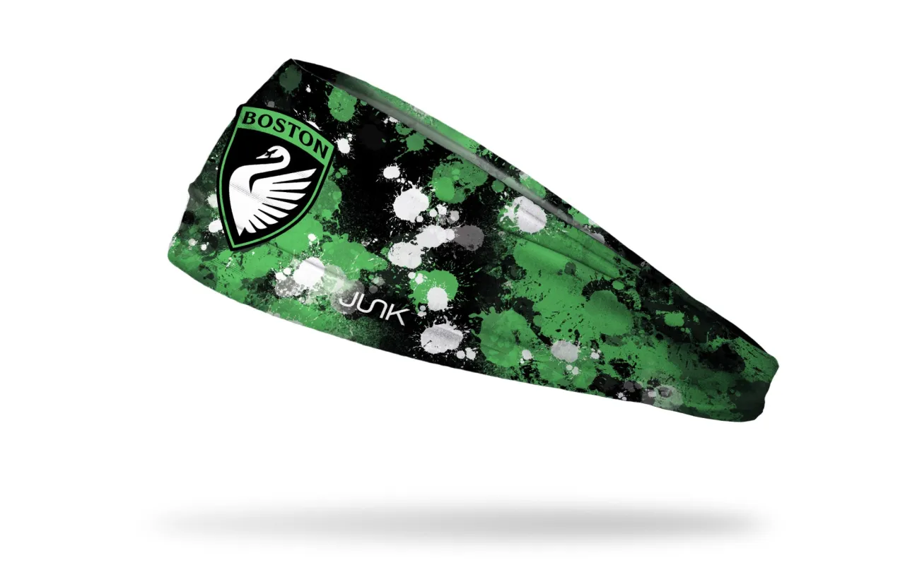 Boston Legacy FC: Splatter Big Bang Lite Headband sold by JUNK Brands