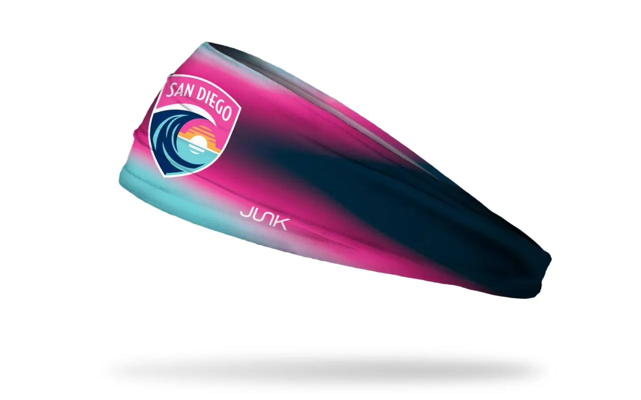 San Diego Wave: Textured Gradient Big Bang Lite Headband sold by JUNK Brands