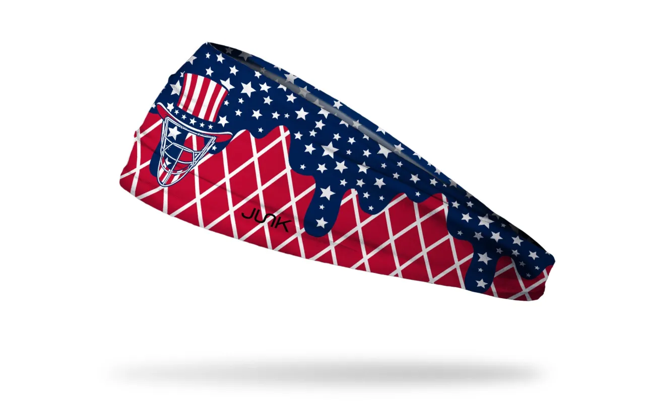 Capitol Catching: Patriotic Drip Big Bang Lite Headband sold by JUNK Brands