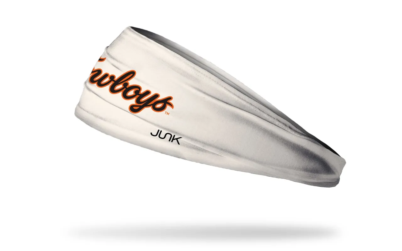Oklahoma State University: Cream Big Bang Lite Headband sold by JUNK Brands