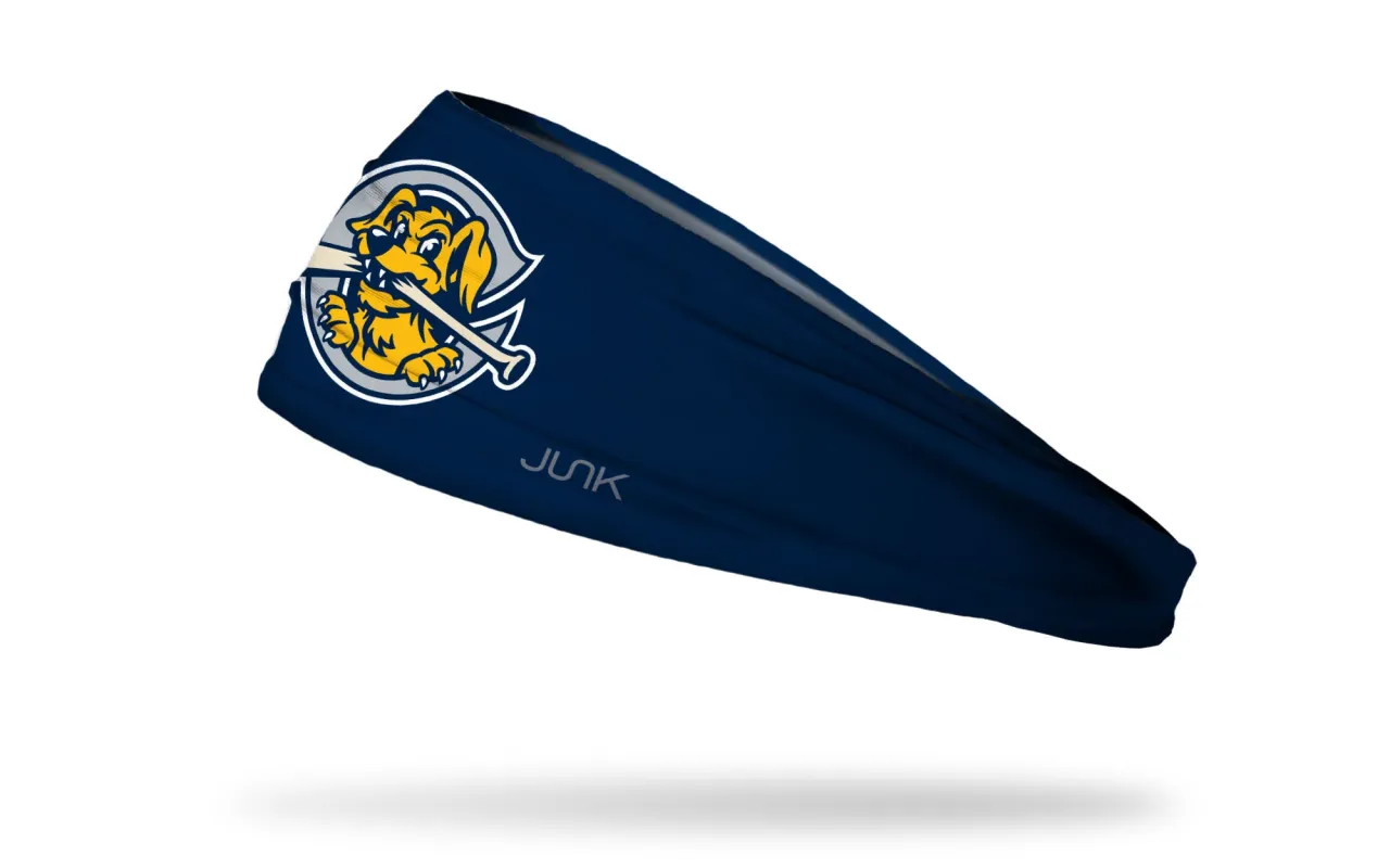 Charleston RiverDogs: Logo Navy Big Bang Lite Headband made by JUNK Brands
