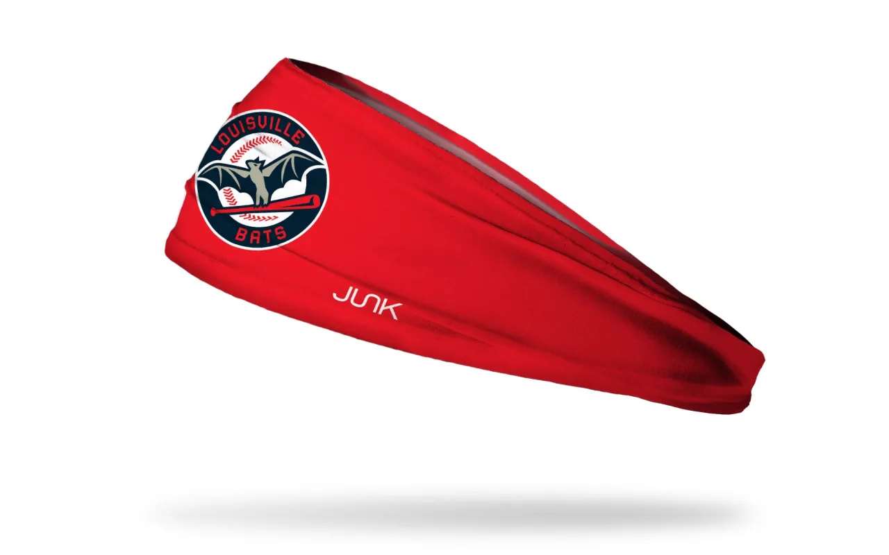 Louisville Bats: Logo Red Big Bang Lite Headband made by JUNK Brands