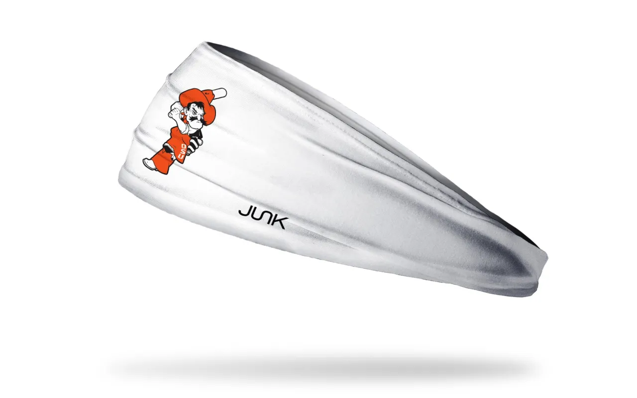 Oklahoma State University: Swingin' Pete White Big Bang Lite Headband made by JUNK Brands