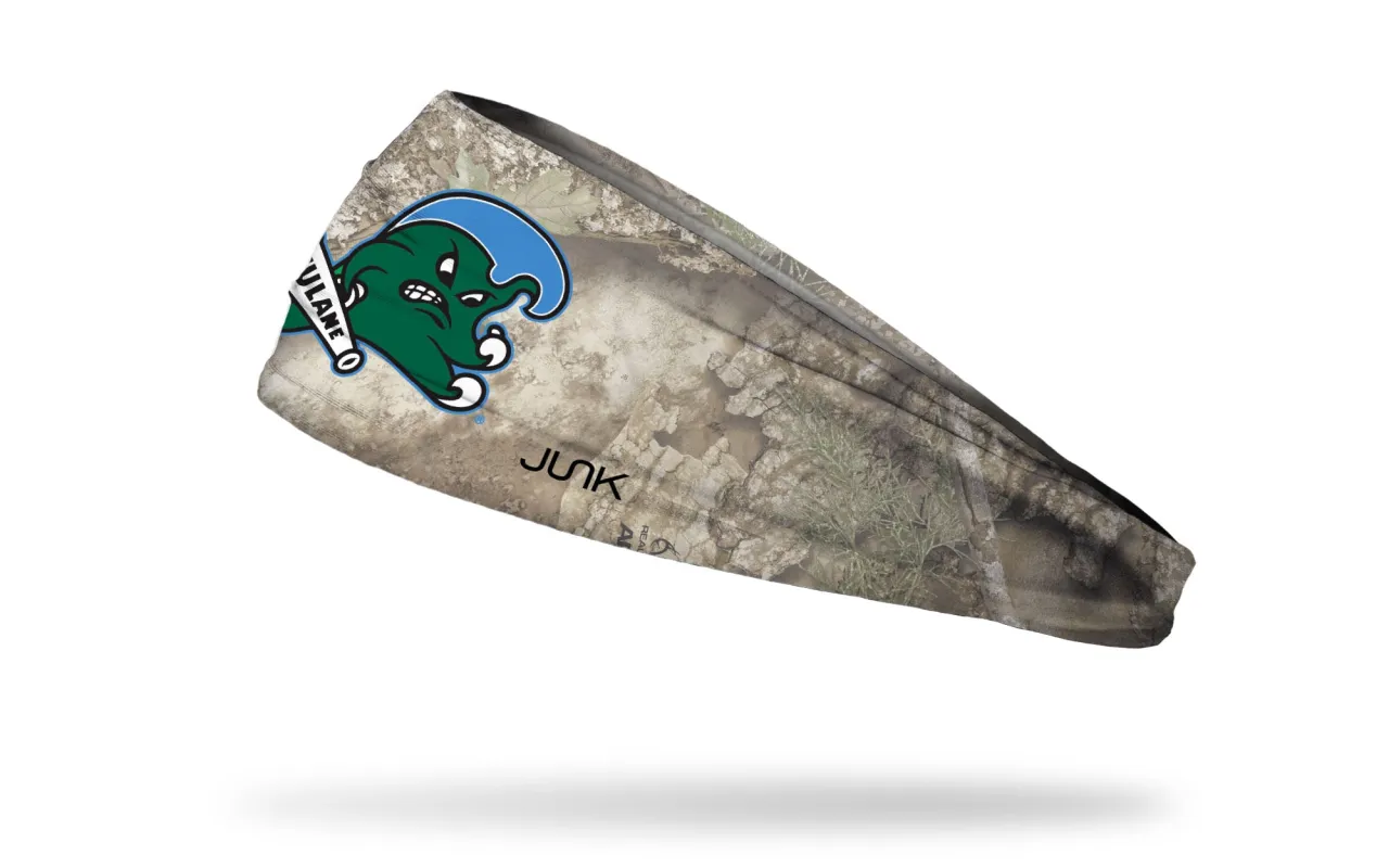 Tulane University: Realtree Faded APX Big Bang Lite Headband made by JUNK Brands