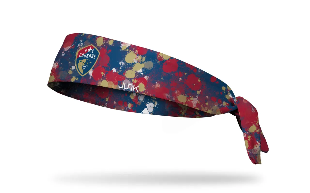 North Carolina Courage: Splatter Flex Tie Headband sold by JUNK Brands