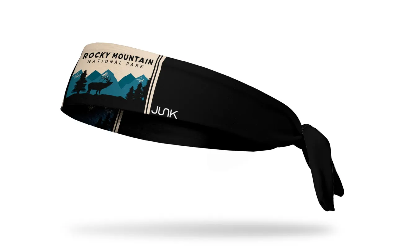Rocky Mountains National Park Flex Tie Headband sold by JUNK Brands