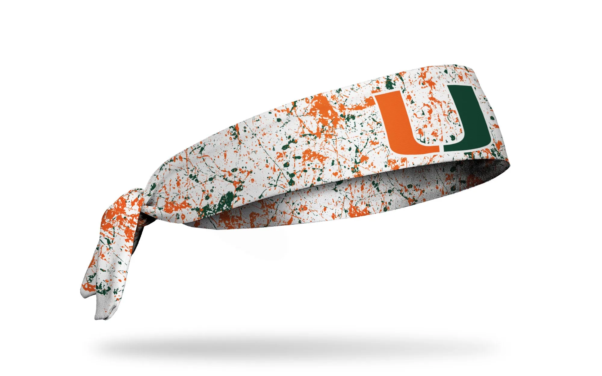 University of Miami: Splatter White Flex Tie Headband sold by JUNK Brands product image thumbnail 2