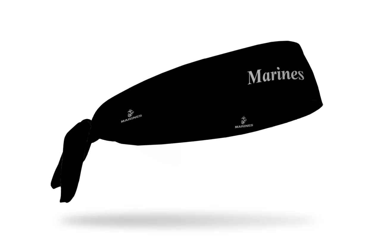 Marines: Script Black Flex Tie Headband sold by JUNK Brands