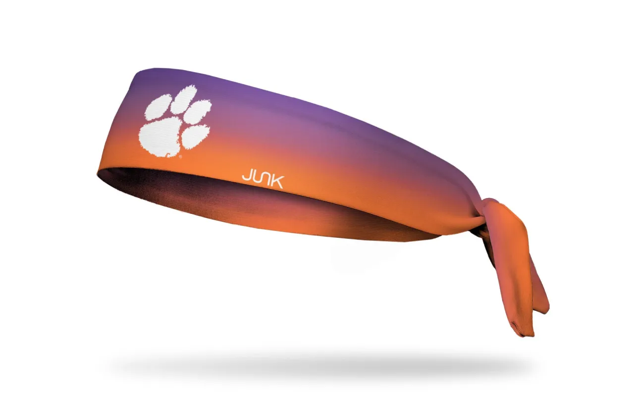Clemson Tigers: Death Valley Flex Tie Headband sold by JUNK Brands