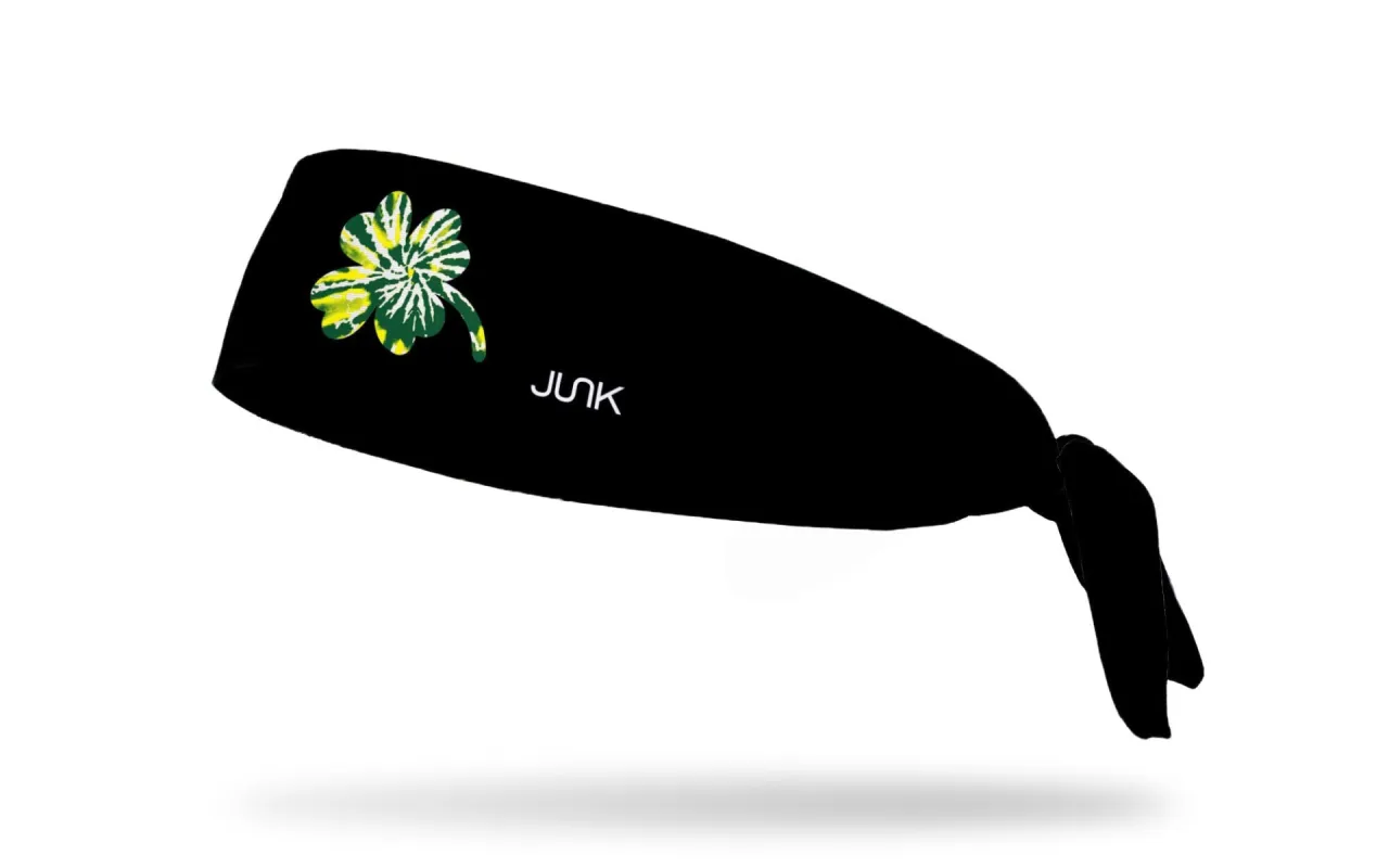 Shamrock Swirl Tie Headband made by JUNK Brands