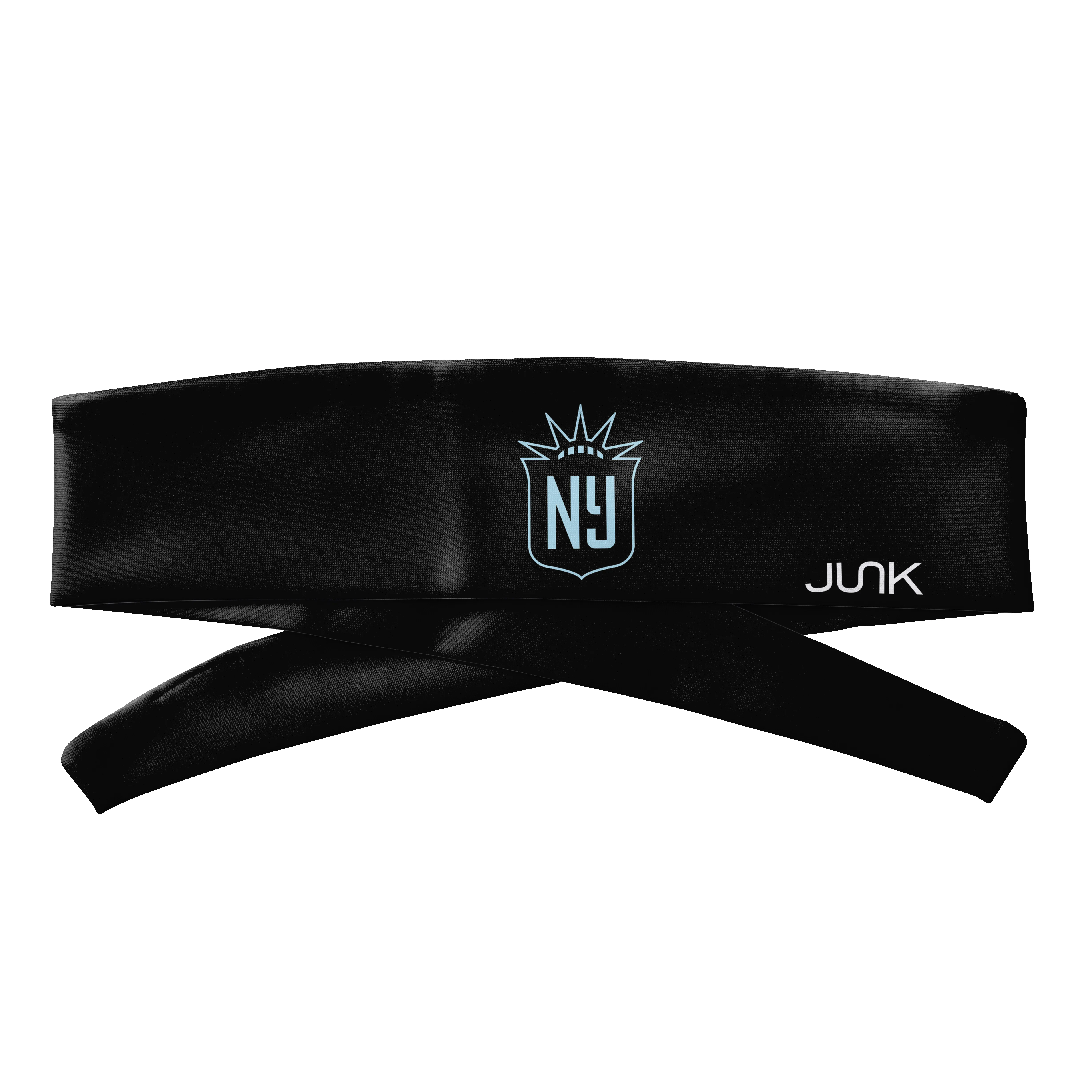 NJ/NY Gotham FC: Logo Black Flex Tie Headband sold by JUNK Brands product image thumbnail 3