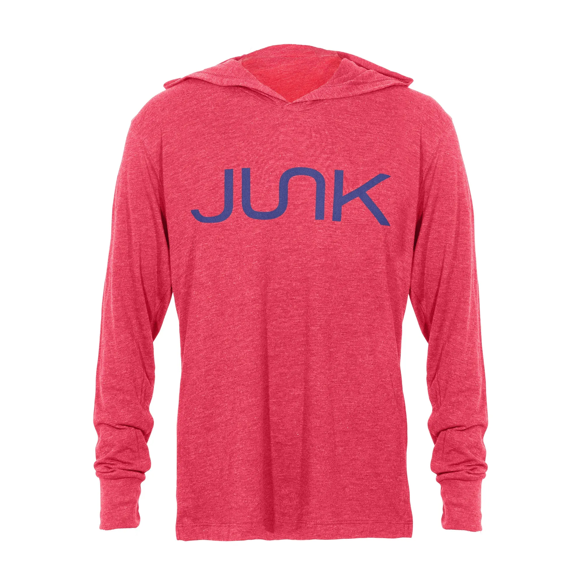 JUNK Tri-Blend Red Hooded Tee sold by JUNK Brands