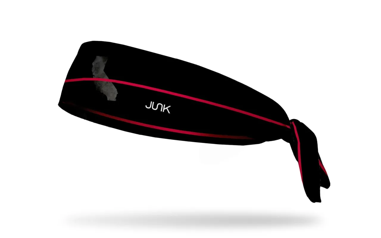 California Thin Red Line Tie Headband sold by JUNK Brands