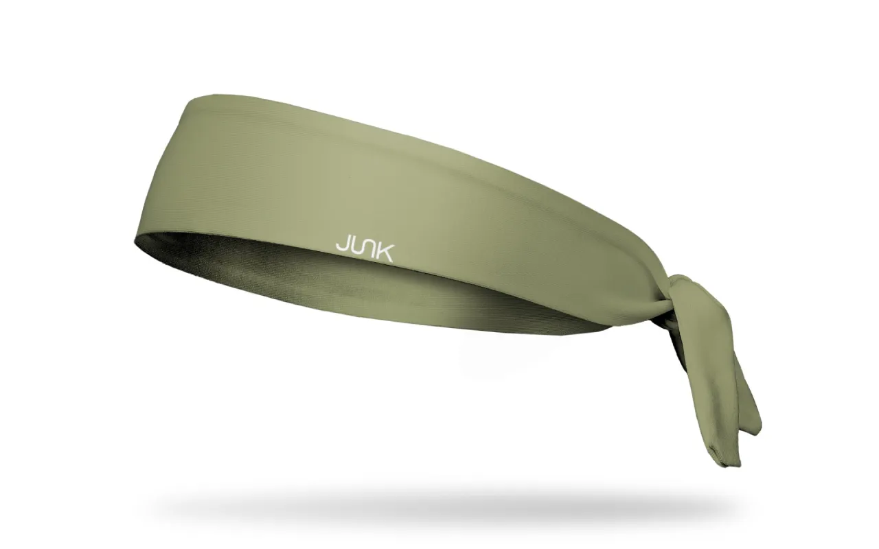 Olive Flex Tie Headband sold by JUNK Brands
