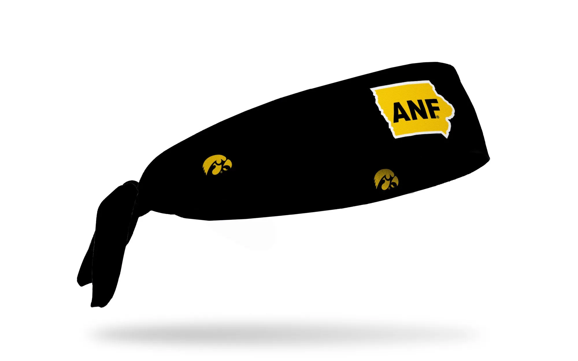 University of Iowa: ANF Logo Black Flex Tie Headband sold by JUNK Brands product image thumbnail 2