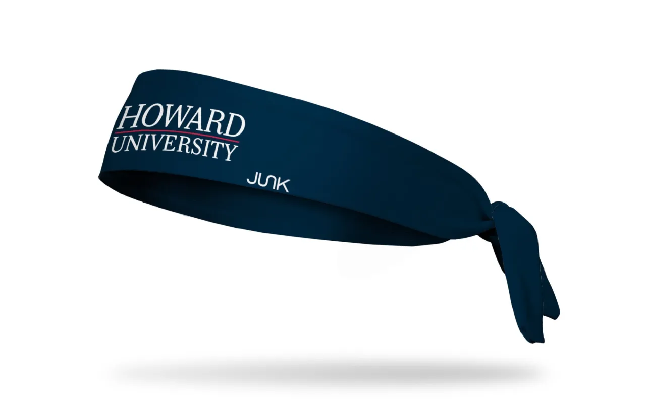 Howard University: Dark Blue Tie Headband sold by JUNK Brands