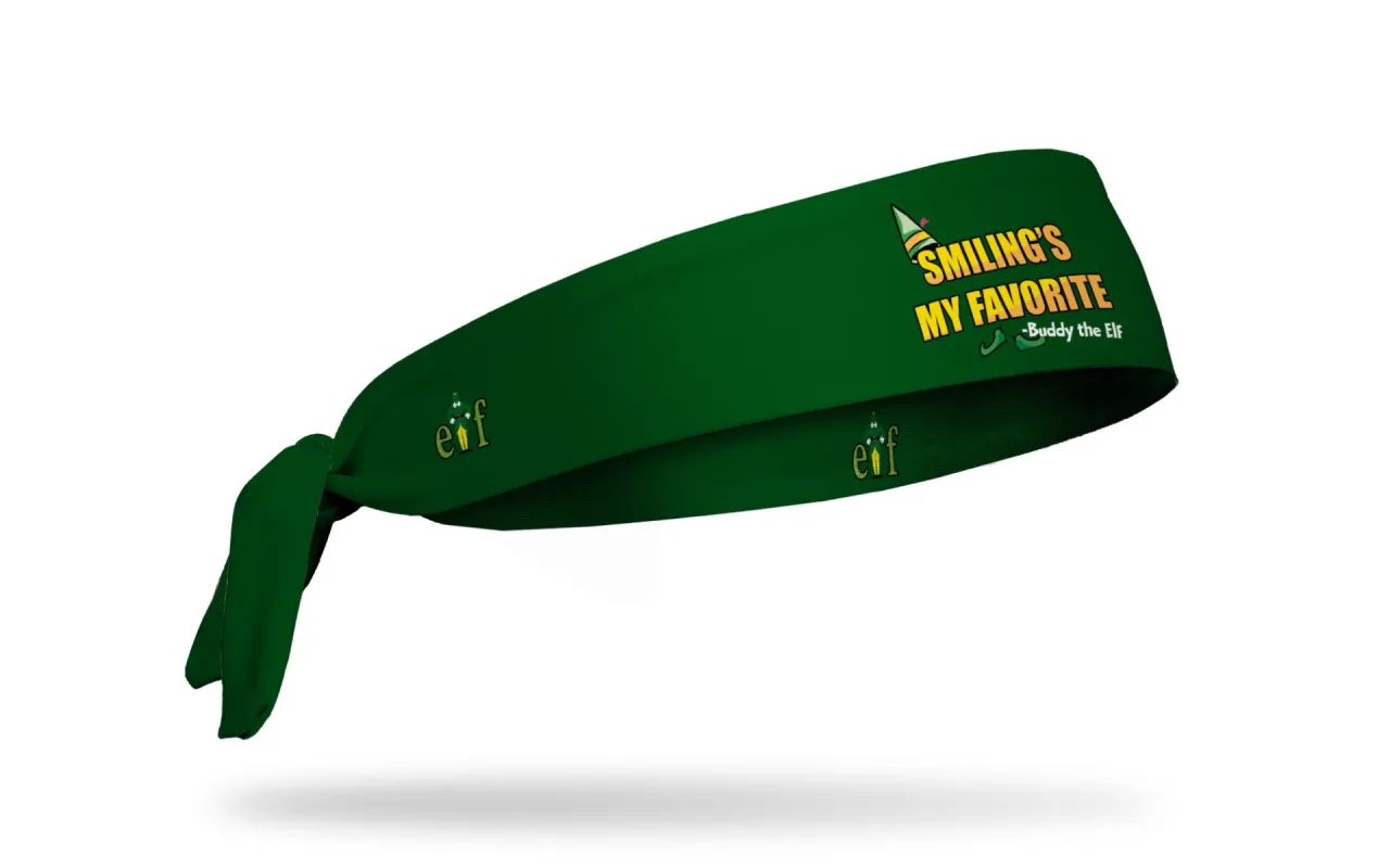 Elf: Smiling's My Favorite Tie Headband sold by JUNK Brands