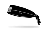 Thin Silver Line Flex Tie Headband sold by JUNK Brands