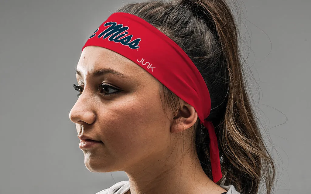 University of Mississippi: Ole Miss Red Flex Tie Headband sold by JUNK Brands product image thumbnail 3