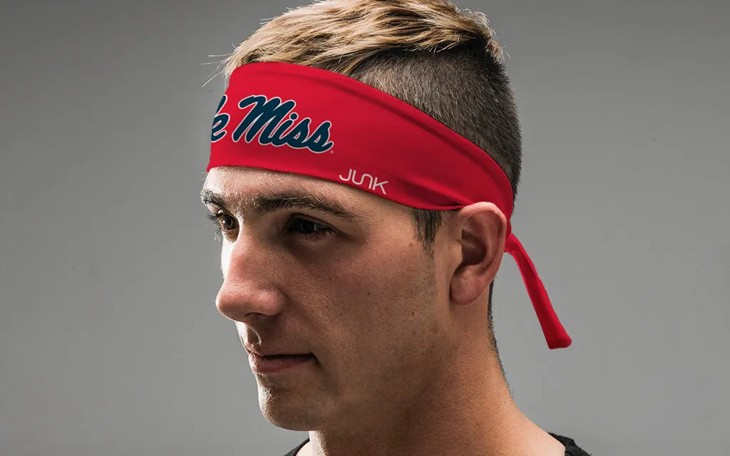 University of Mississippi: Ole Miss Red Flex Tie Headband sold by JUNK Brands product image thumbnail 4