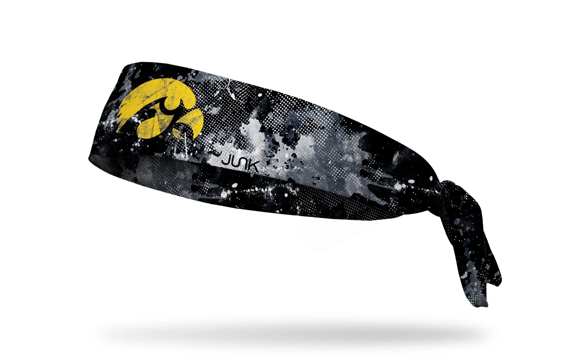 University of Iowa: Grunge White Flex Tie Headband sold by JUNK Brands