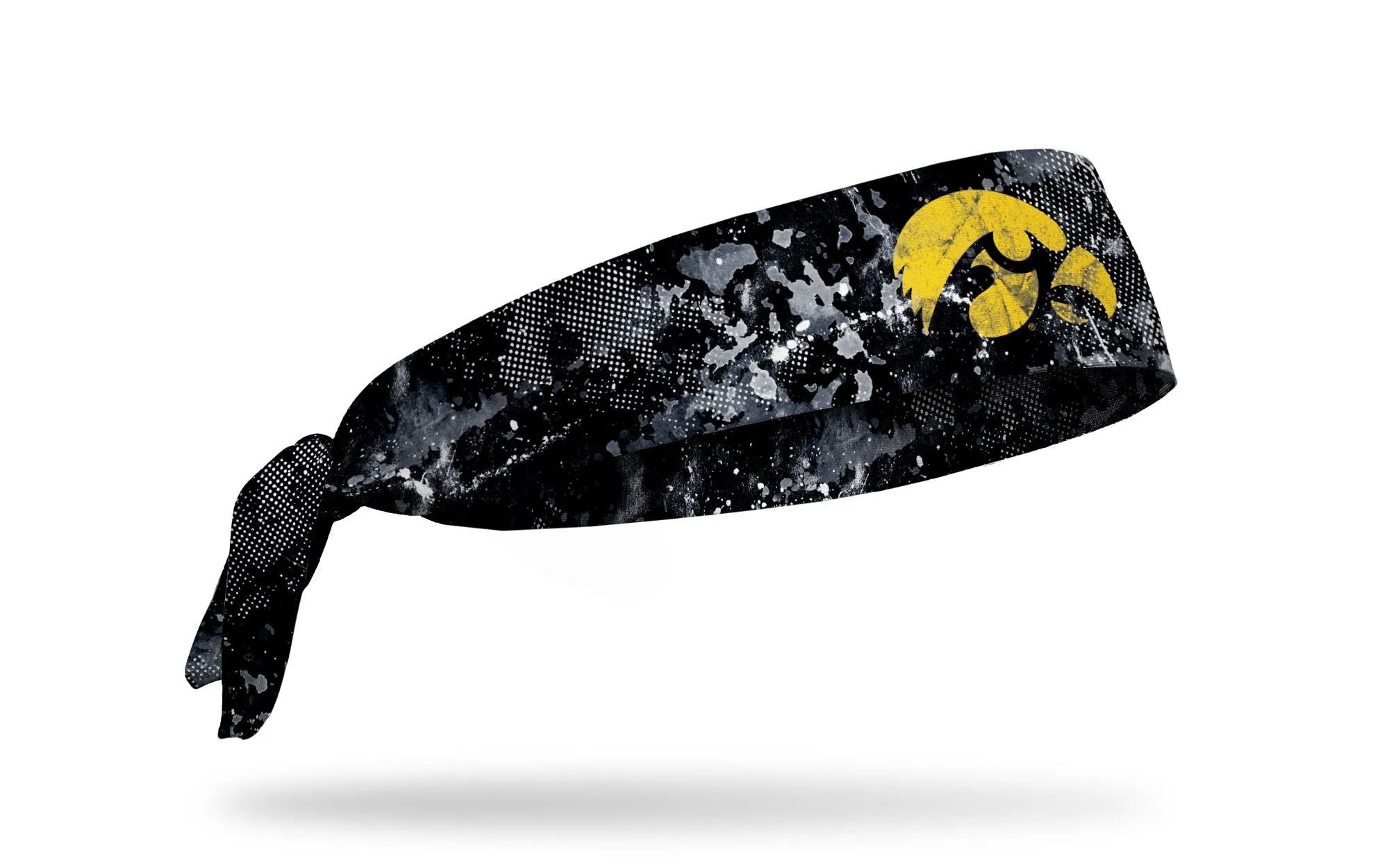 University of Iowa: Grunge White Flex Tie Headband sold by JUNK Brands product image thumbnail 2