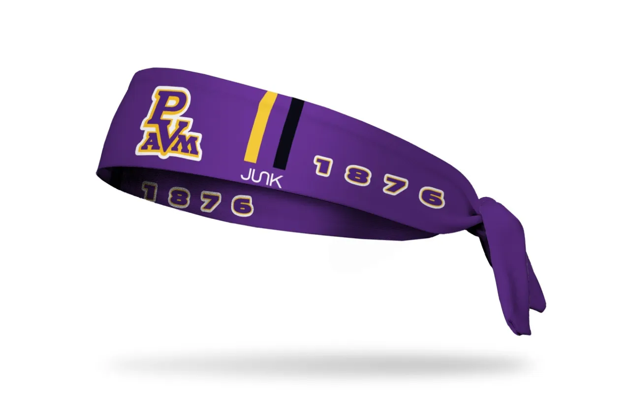Prairie View A&M University: Varsity Stripe Tie Headband sold by JUNK Brands
