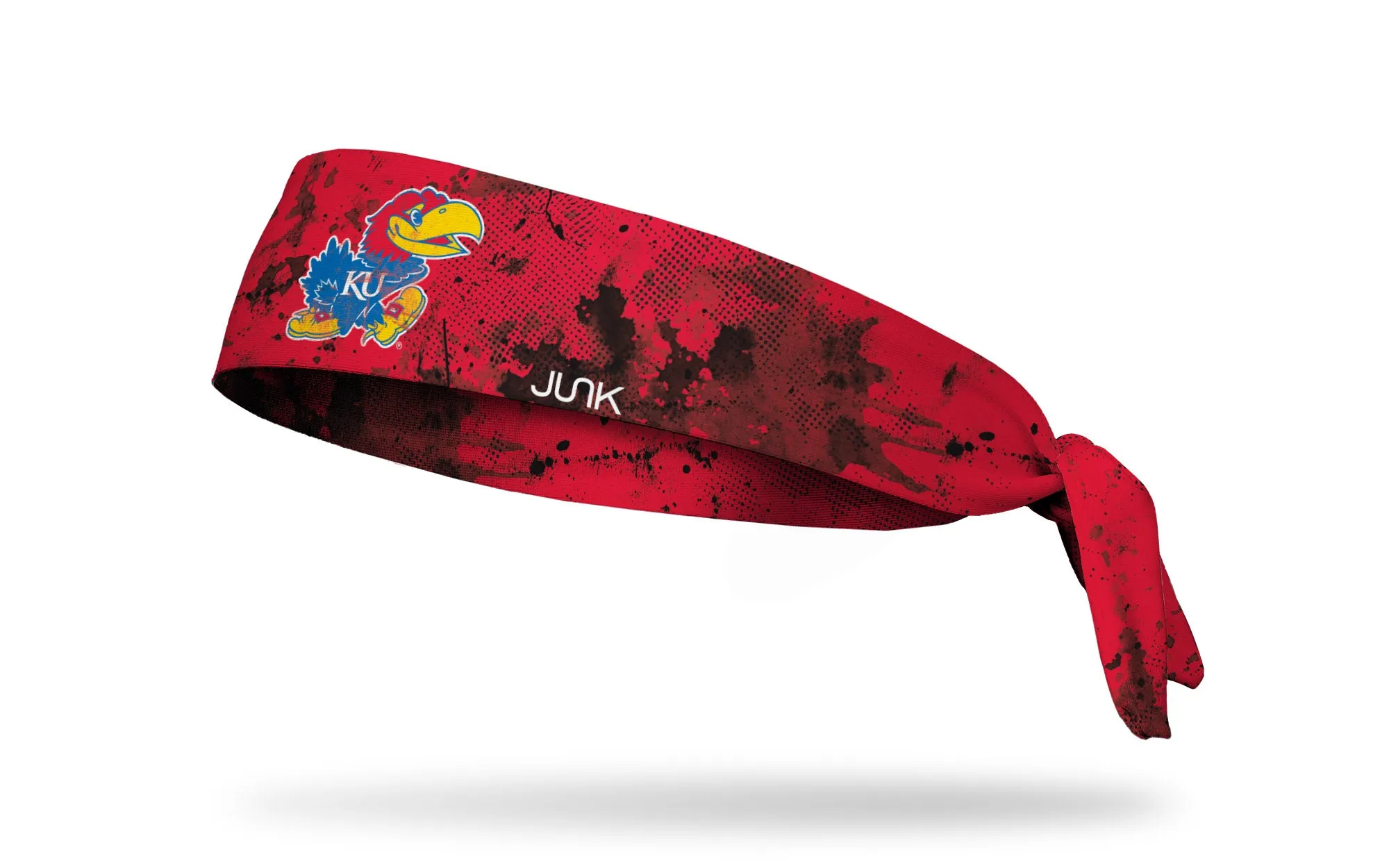 University of Kansas: Grunge Red Flex Tie Headband sold by JUNK Brands