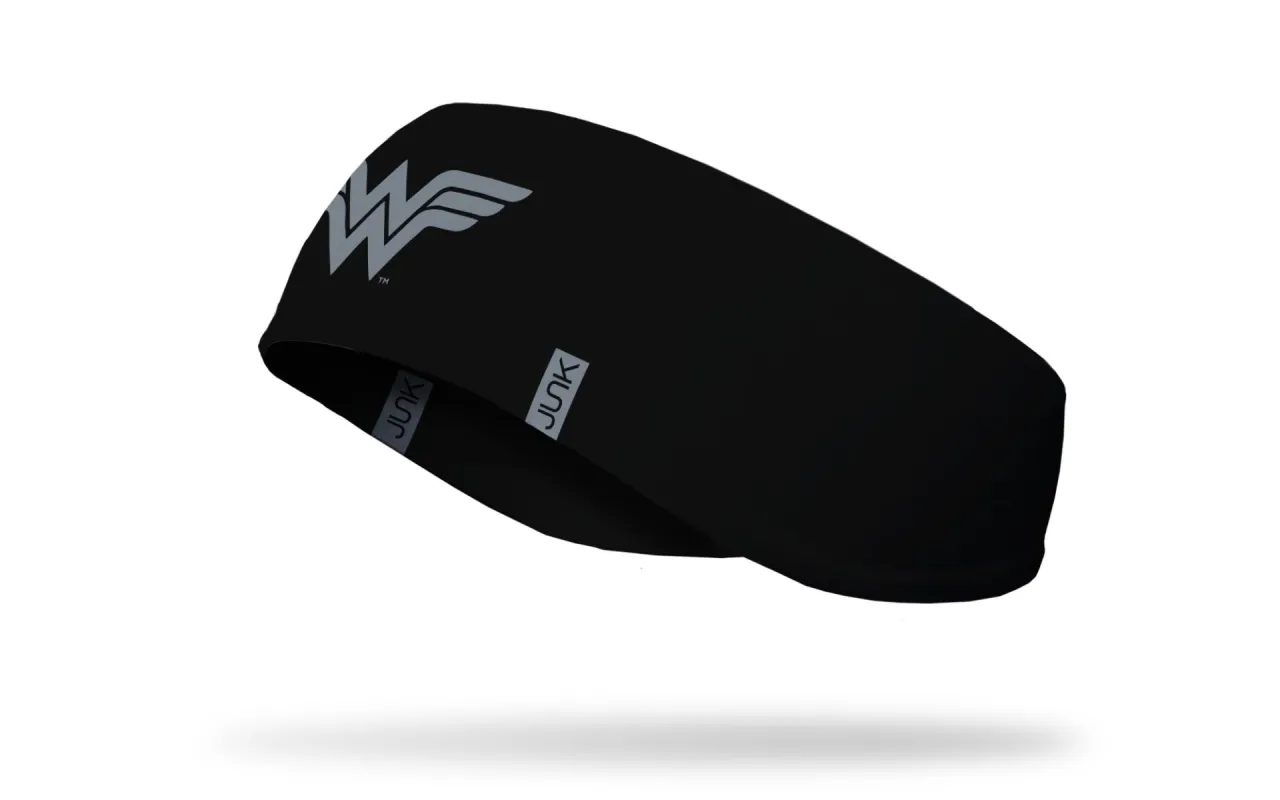 Wonder Woman: Gray Logo Ear Warmer sold by JUNK Brands