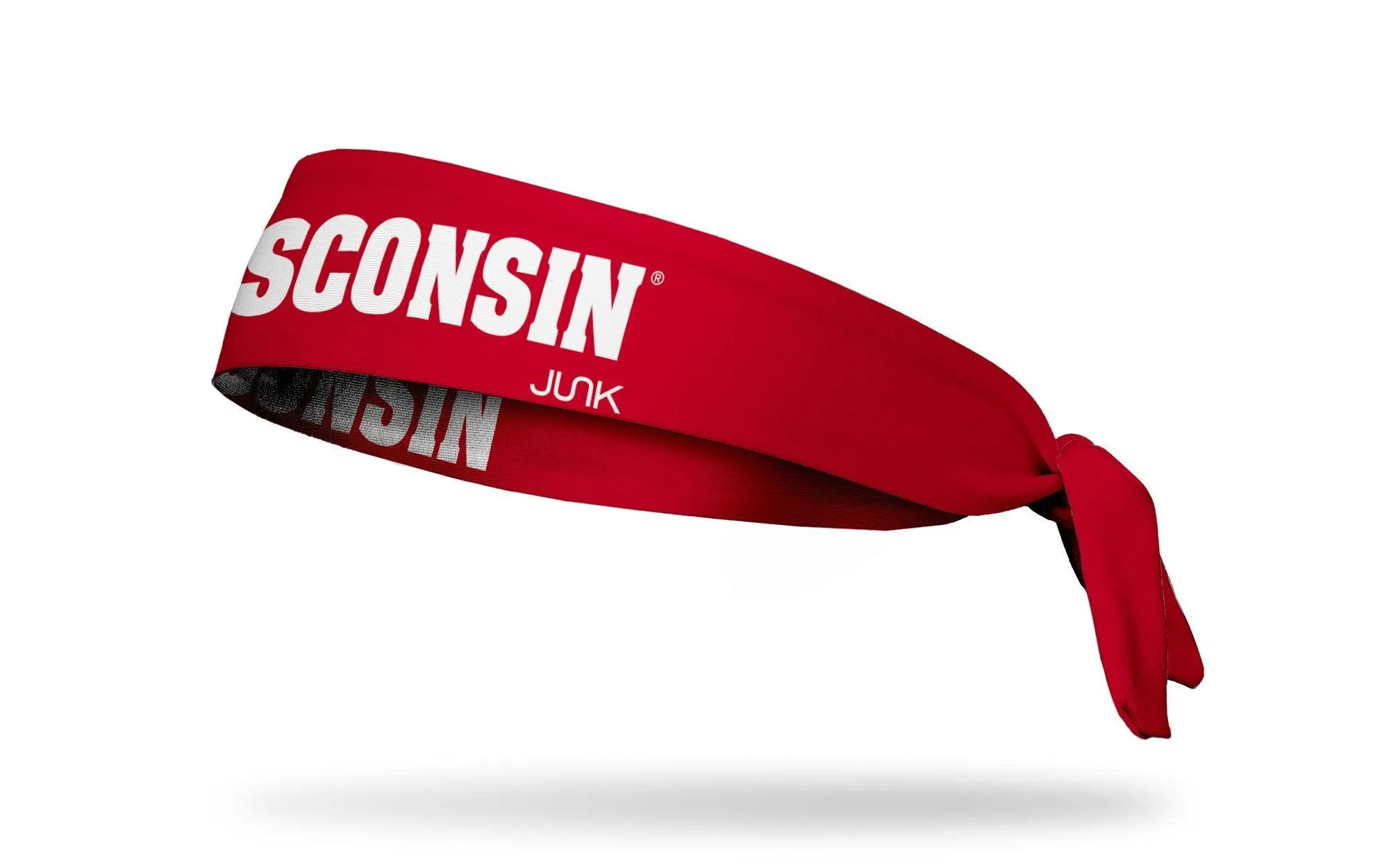 University of Wisconsin: On Wisconsin Red Flex Tie Headband sold by JUNK Brands