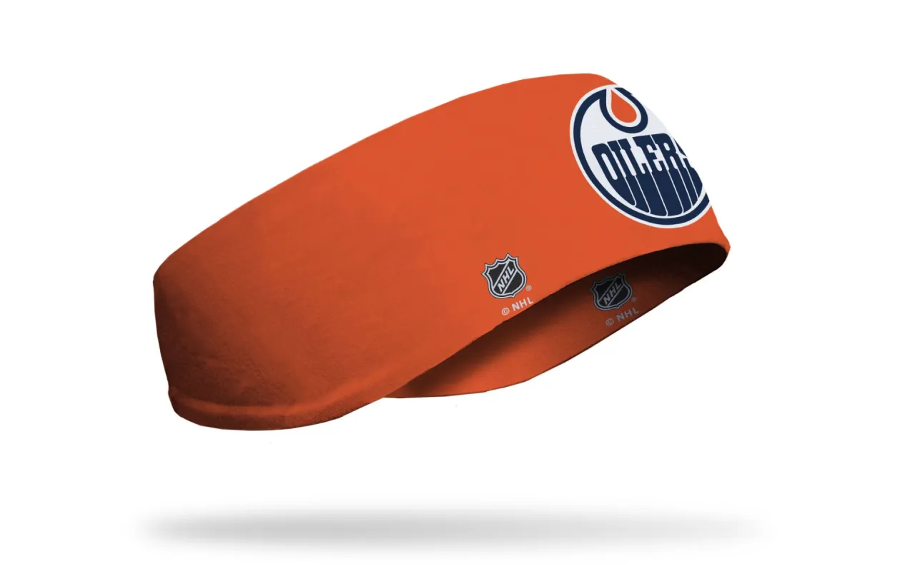 Edmonton Oilers: Logo Orange Ear Warmer sold by JUNK Brands