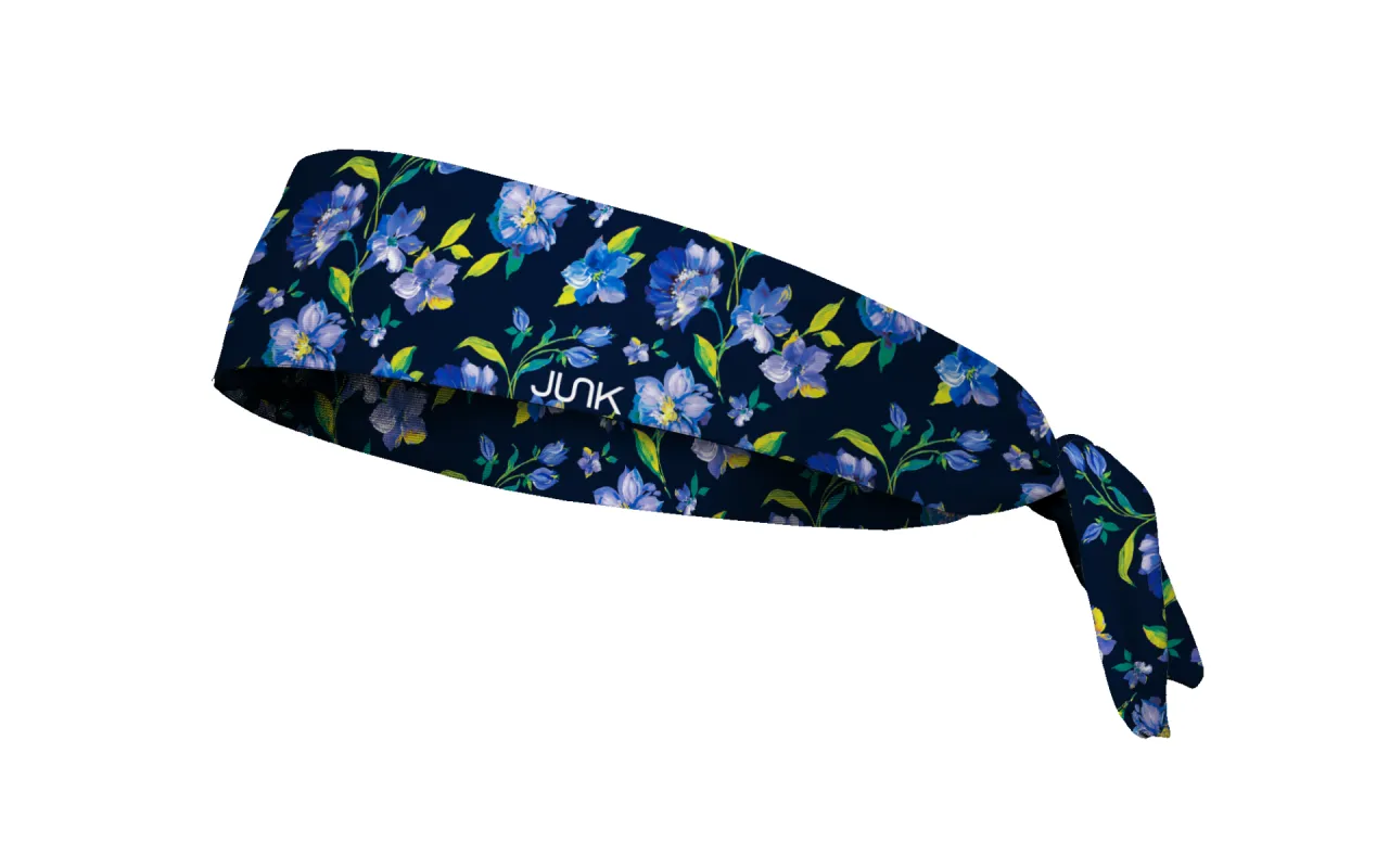 Periwinkle Petals Flex Tie Headband sold by JUNK Brands