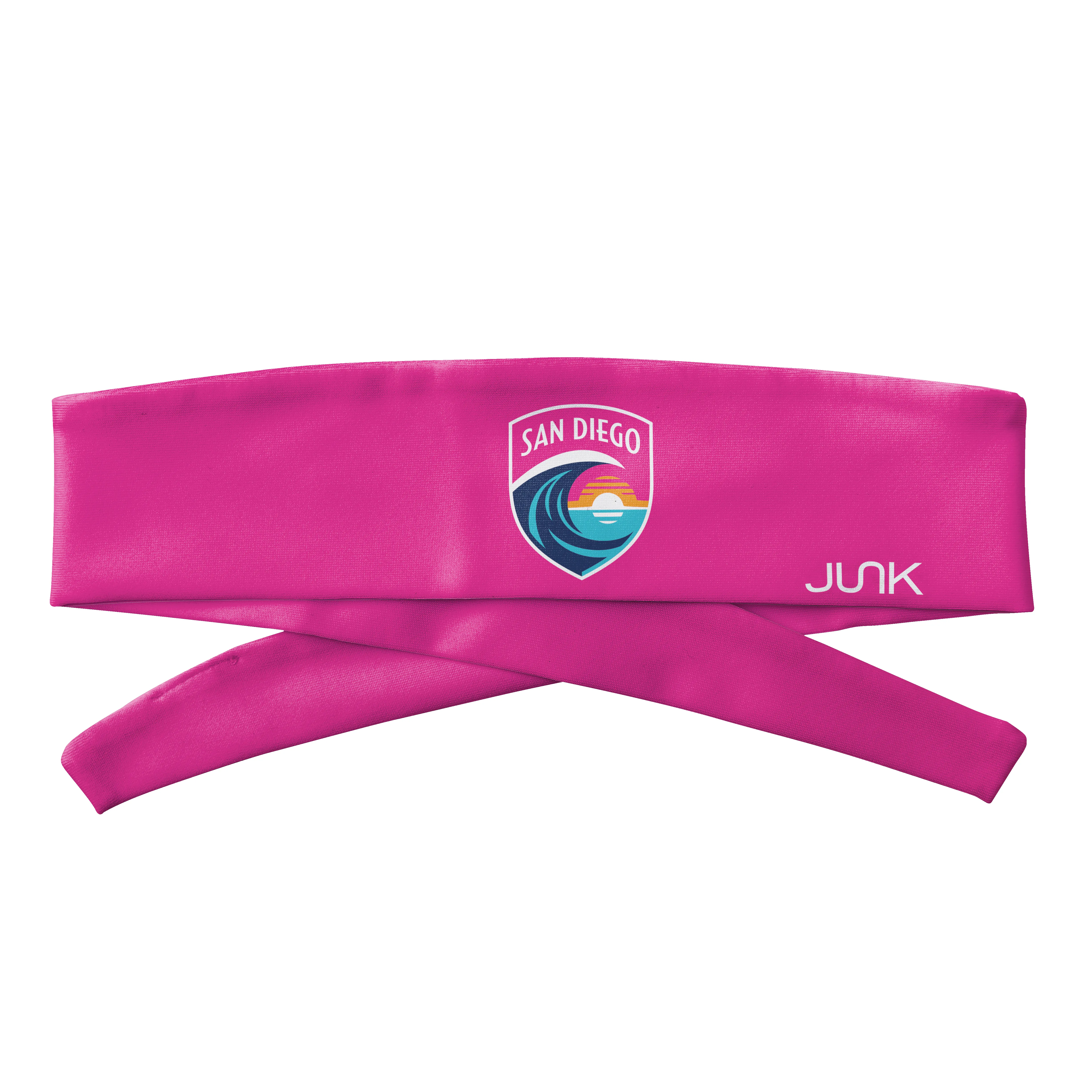 San Diego Wave FC: Logo Pink Flex Tie Headband sold by JUNK Brands product image thumbnail 3