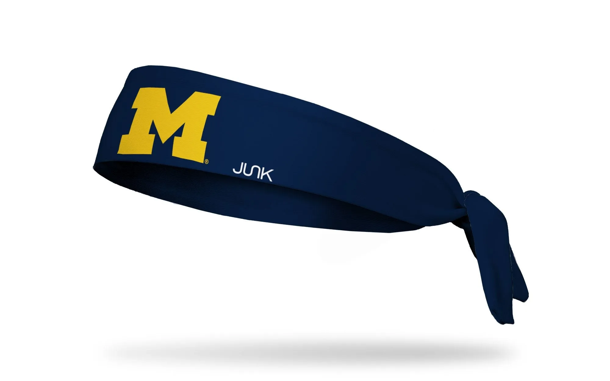 University of Michigan: Logo Blue Flex Tie Headband sold by JUNK Brands