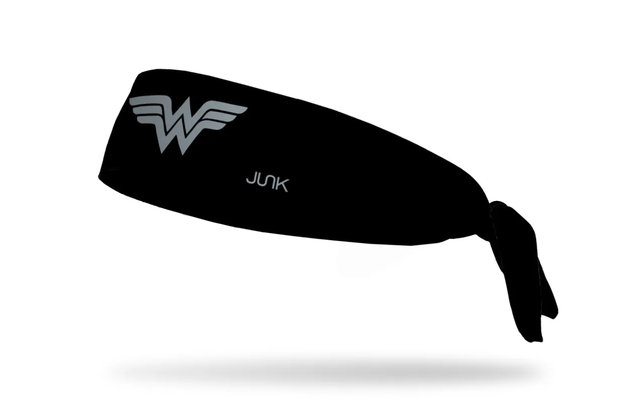 Wonder Woman: Gray Logo Flex Tie Headband sold by JUNK Brands
